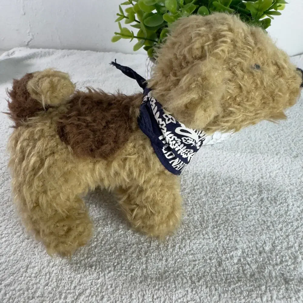 Old Navy Dog Plush 6 Inch Blue Bandana‎ Stuffed Animal Toy 2001